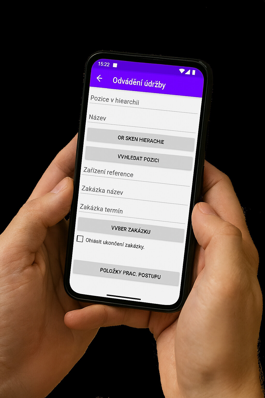 Odvádění práce údržbáře